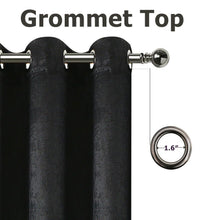 Kate Aurora Hotel Chic 2 Pack Light Filtering Grommet Top Window Curtains - 52 in. W x 84 in. L, Black
