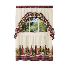 Kate Aurora Chardonnay Complete Kitchen Curtain Tier Pair and Valance Set - 58 in. W x 36 in. L