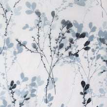 Kate Aurora 2 Piece Shabby Chic Cherry Blossom Designed Airy Sheer Rod Pocket & Back Tab Curtain Panels - 63 in. Long - Teal
