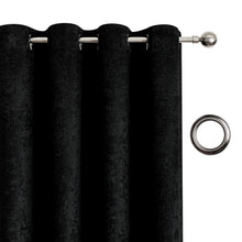 Kate Aurora Modern Art Contemporary 2 Pack Light Filtering Grommet Top Curtains - Black