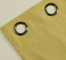 Kate Aurora Oversized Grommet Top Window Valances - Yellow