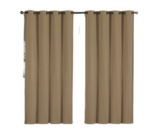 GoodGram 2 Pack: Hotel Thermal Grommet 100% Blackout Curtains - 52 in. W x 84 in. L, Taupe