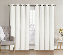 GoodGram 2 Pack: Hotel Thermal Grommet 100% Blackout Curtains - 52 in. W x 84 in. L, White