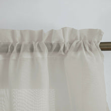 Kate Aurora Living Double Layered Sheer Rod Pocket Ascot Window Valances - 55 in. W x 24 in. L, Silver