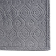 Kate Aurora Ultra Soft & Plush Modern Ogee Fleece Throw Blanket Covers - 50 in. W x 60 in. L - Gray