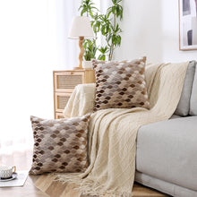 Kate Aurora 1 Piece Nolita Argyle Raised Chenille Ultra Plush & Fluffy 18"x 18" Filled Accent Throw Pillow With Removable Zip