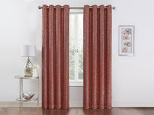 Kate Aurora 2 Pack Glam Metallic Sparkle Thermal Light Filtering Grommet Top Curtains - 52 in. W x 84 in. L, Spice