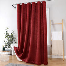 Kate Aurora Serena Elegant Jacquard Woven Fabric Shower Curtain - Standard Size - Moroccan Spice