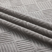 Kate Aurora Ultra Soft & Plush Hypoallergenic Boston Geo Accent Fleece Throw Blanket - 50" x 60" - Gray