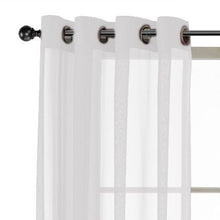 GoodGram Ultra Luxurious Elegant Sheer Grommet Single Curtain Panel - 54 in. W x 84 in. L, White