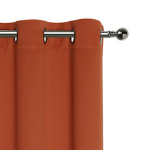 Kate Aurora Hotel Living 2 Pack 100% Blackout Grommet Top Orange Spice Curtain Panels - 50 in. W x 45 in. L, Orange Spice