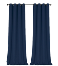 GoodGram 2 Pack: Hotel Thermal Grommet 100% Blackout Curtains - 52 in. W x 84 in. L, Monterey Navy