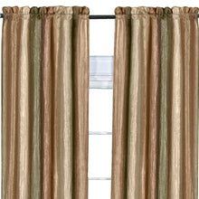 GoodGram Ombre Crushed Satin Sheer Single Window Curtains & Valances - 50 in. W x 84 in. L, Earth