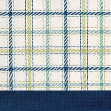 Kate Aurora 2 Pack: Shabby Farmhouse Plaid Tab Top Tattersall Window Curtains - 52 in. W x 63 in. L, Navy