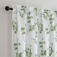 Kate Aurora 1 Piece Printed Cherry Blossom Rod Pocket Window Curtain Panel - Sage Green