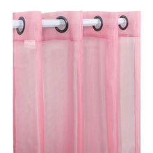 GoodGram Basic Home Grommet Top Sheer Single Window Curtain - 52 in. W x 84 in. L, Pink
