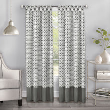 Kate Aurora 2 Piece Modern Chic Geometric Tab Top Window Curtain Panels