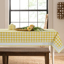 Kate Aurora Country Farmhouse Plaid Buffalo Check Stain & Spill Proof Fabric Tablecloths - 60in. X 104in. (8-10 Chairs), Yell