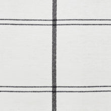 Kate Aurora 3 Piece Rod Pocket Country Farmhouse Cafe Off White/Cream & Black Colored Plaid Woven Kitchen Curtain Tier & Vala