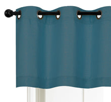 Kate Aurora Oversized Grommet Top Solid Color Window Valance