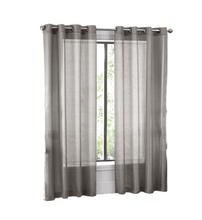 GoodGram Basic Home Grommet Top Sheer Single Window Curtain - 52 in. W x 45 in. L, Silver