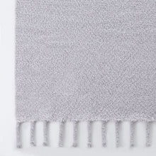 Kate Aurora Ultra Soft & Plush Miranda Gray Fringed Accent Throw Blanket - 50 in. W x 60 in. L
