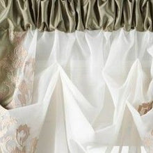 Kate Aurora Danbury Custom Austrian Embroidered Rod Pocket Window Valance Treatment  - 54 in. W x 20 in. L, Evening Sage