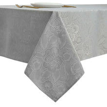 Kate Aurora Shabby Chic Floral Fabric Tablecloth - 56 in. W x 84 in. L, Gray