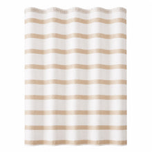 Kate Aurora Hotel Collection Spa Striped Waffle Fabric Shower Curtain - Taupe
