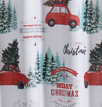 Kate Aurora Tis The Season Holiday Pick Up Truck & Christmas Trees Fabric Shower Curtain - Standard Size