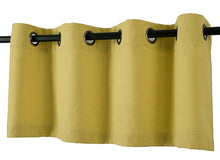 Kate Aurora Oversized Grommet Top Solid Color Window Valance - 50 in. W x 18 in. L, Yellow