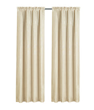 Kate Aurora 2 Piece Heavy Weight Light Filtering Rod Pocket Luxurious Royal Chenille Curtain Panels - Beige