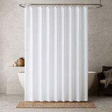 Hotel Collection XL Heavy Duty White Fabric Shower Curtain - 84 in. Long