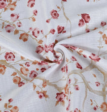 Kate Aurora Complete 3 Piece Rod Pocket Cherry Blossom Cafe Kitchen Curtain Tier & Valance Set - Rose