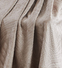 Kate Aurora Floral Ferns Shabby Chic Styled Oversized Ultra Soft & Plush Accent Throw Blanket - Taupe