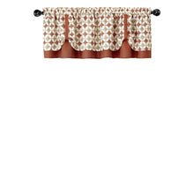 Kate Aurora Modern Geometric Button Tuck Window Valance - 58 in. W x 15 in. L, Spice
