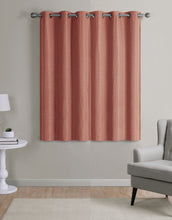 Kate Aurora Modern Living 2 Pack Textured Woven Light Filtering Grommet Top Window Curtain Panels - 63 in. Long - Spice