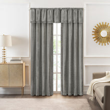 Kate Aurora Modern Lux Complete 3 Piece Chenille Curtain Panels & Valance Set - 63 in. Long - Gray/Silver