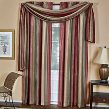 GoodGram Ombre Crushed Satin Sheer Single Window Curtains & Valances - 50 in. W x 144 in. L Single Scarf, Burgundy