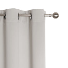 GoodGram 2 Pack Basic Solid Colored Semi Blackout Grommet Top Curtain Panels - 52 in. W x 84 in. L, Beige