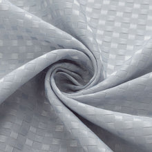 Kate Aurora Giselle Square Textured Spa Retreat Fabric Shower Curtain - Standard Size - Silver