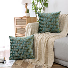 Kate Aurora 1 Piece Nolita Argyle Raised Chenille Ultra Plush & Fluffy 18"x 18" Filled Accent Throw Pillow With Removable Zip