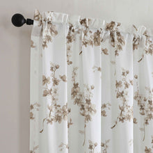 Kate Aurora Taupe Floral Regency Collection Complete 9 Piece Window Curtains & Valances Set