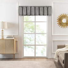 Kate Aurora Lux Living Rod Pocket Pleated Chenille Window Valance - Silver