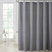 Hotel Collection Premium Waffle Weave Fabric Shower Curtain by Kate Aurora - Black