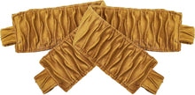 Kate Aurora Christmas Essentials Light Filtering Complete Attached Velvet Window Curtains & Valance Set - Gold