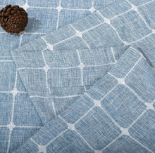 Kate Aurora 3 Piece Claire Embroidered Cafe Rod Pocket Kitchen Curtain Tier & Valance Set - Denim