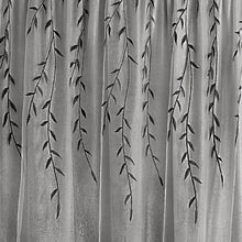 Kate Aurora Traditional Home 2 Pack Double Layered Embroidered Floral Sheer Curtains - 63 in. Long - Gray