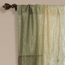 GoodGram Ombre Crushed Satin Sheer Single Window Curtains & Valances - 50 in. W x 63 in. L Single Tie Up Shade, Sage