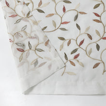 Kate Aurora Shabby Sheer Embroidered Complete 3 Piece Floral Rod Pocket Cafe Kitchen Curtain Tier & Valance Set - White